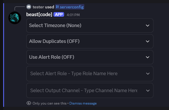 Beastcode Other Settings Dropdown Expanded