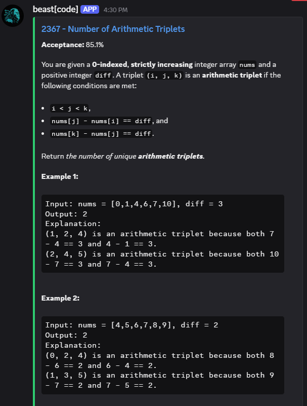 Beastcode Problem Notification