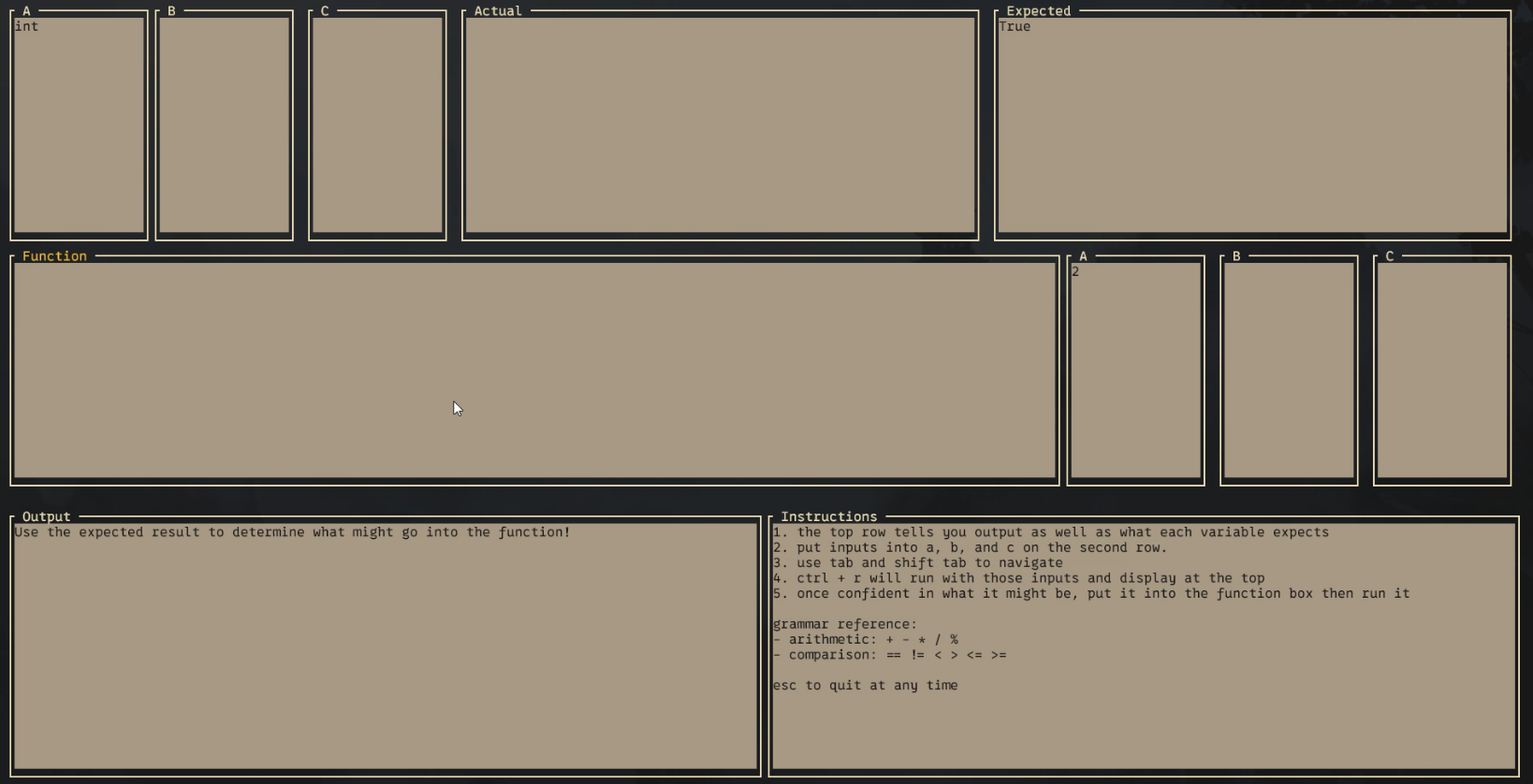 Black Box Challenge Screenshot