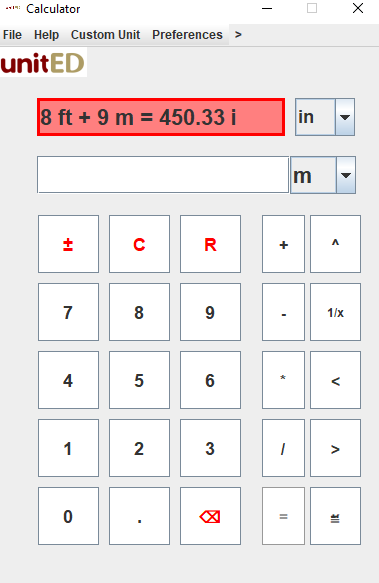 UnitED Calculator Screenshot